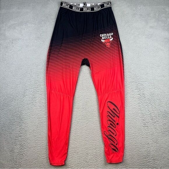 NBA Other - Chicago Bulls Base Layer Legging Pants Adult 1X Red Black‎ NBA Basketball Sports